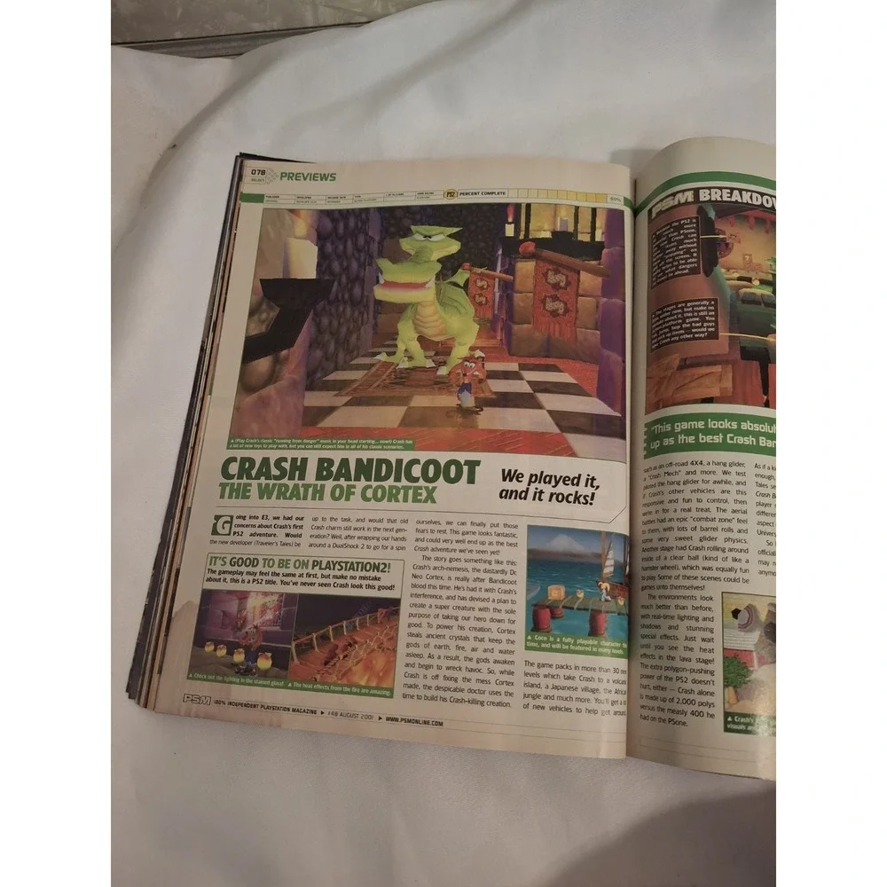 PlayStation Magazine Aug 2001 Issue 48 Vintage Game Magazine Resident Evil CV
